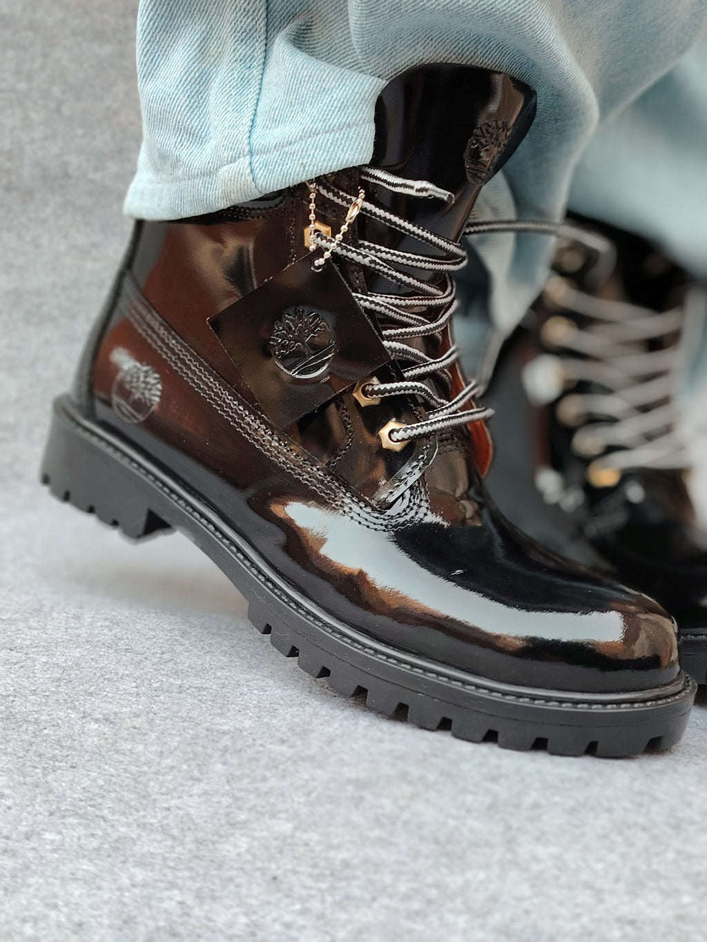 Timber "Shiny Black" Genuine Leather