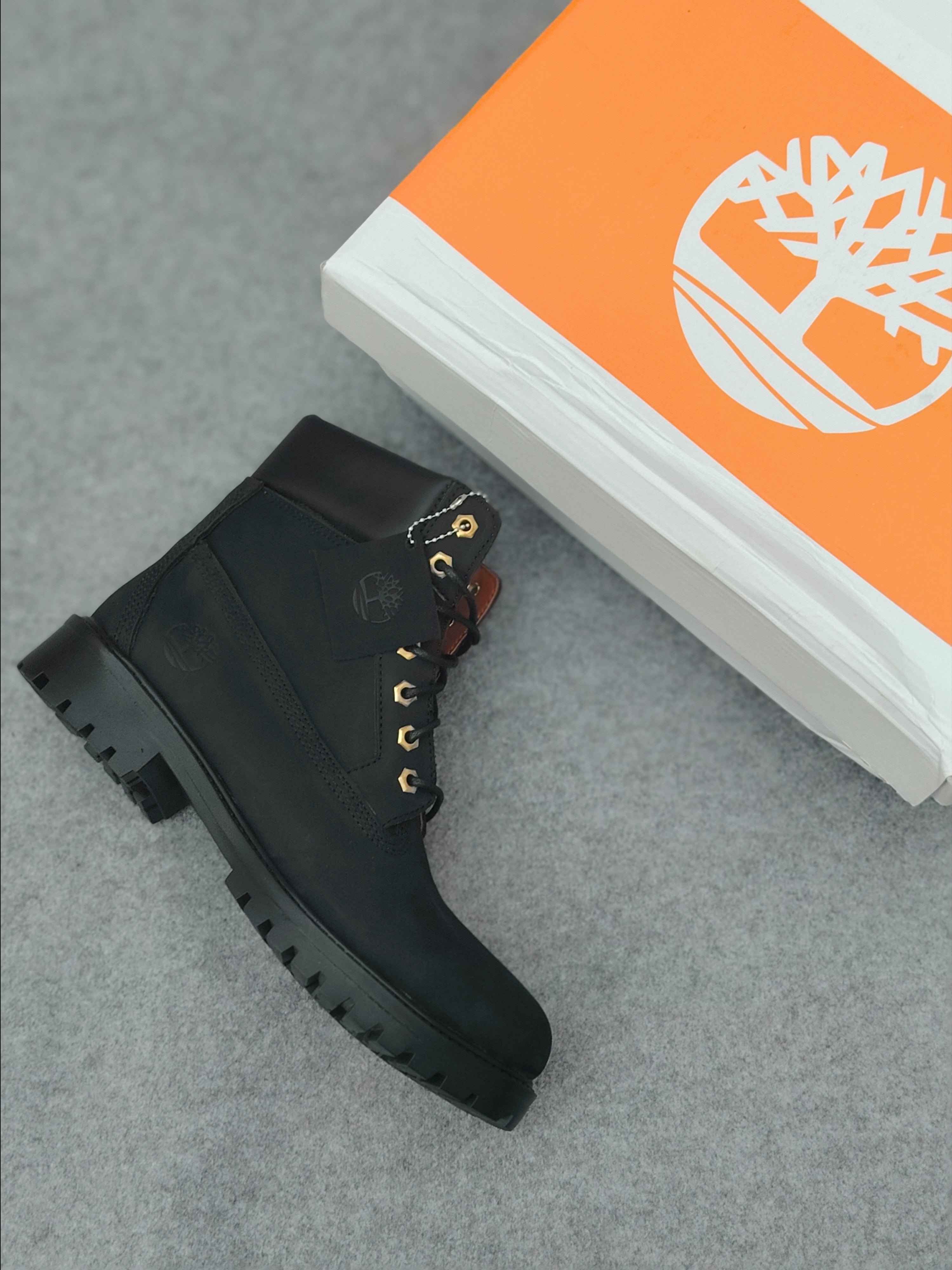 Timber "Black Chamoisette" Genuine Leather