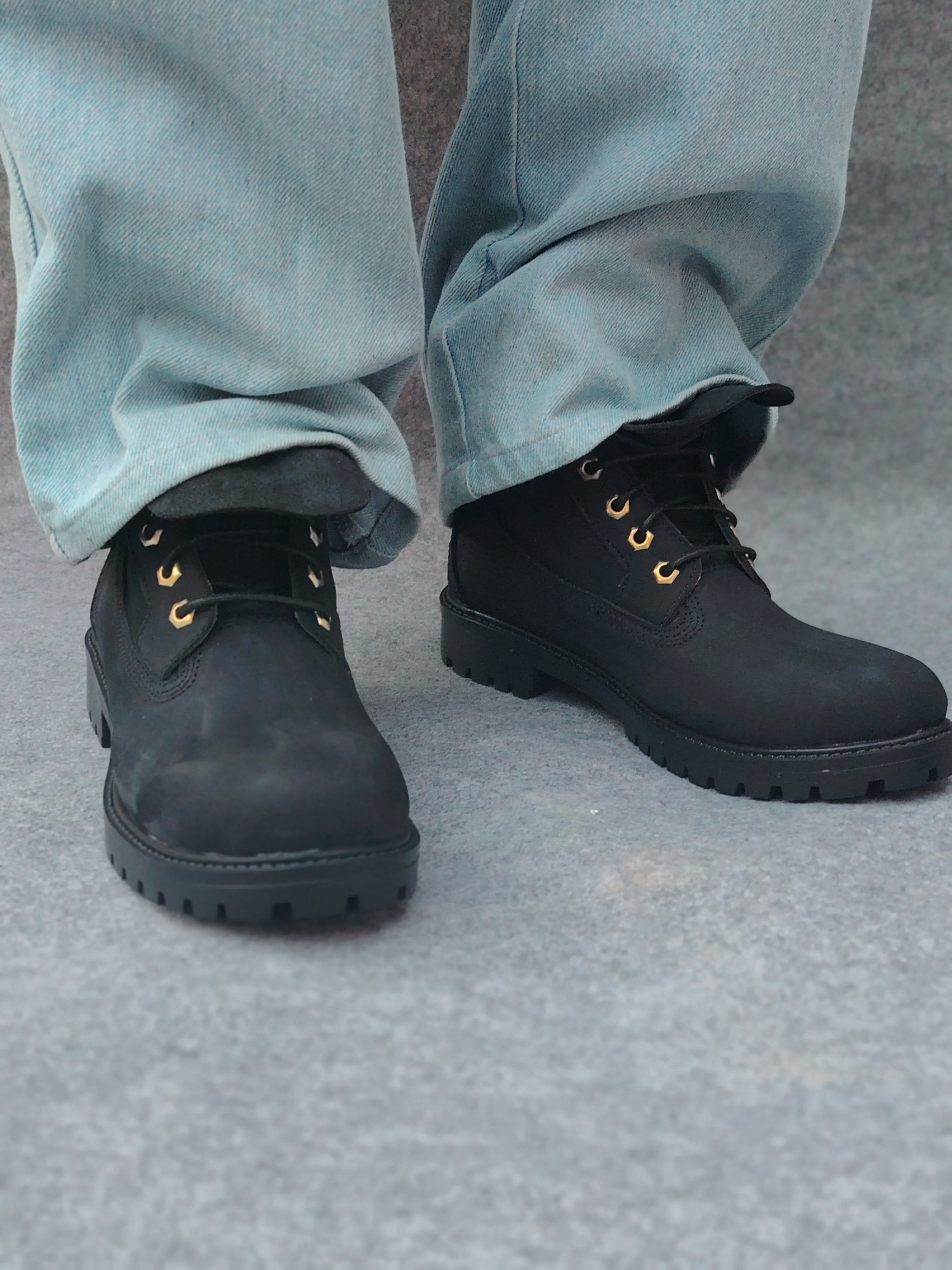 Timber "Black Chamoisette" Genuine Leather