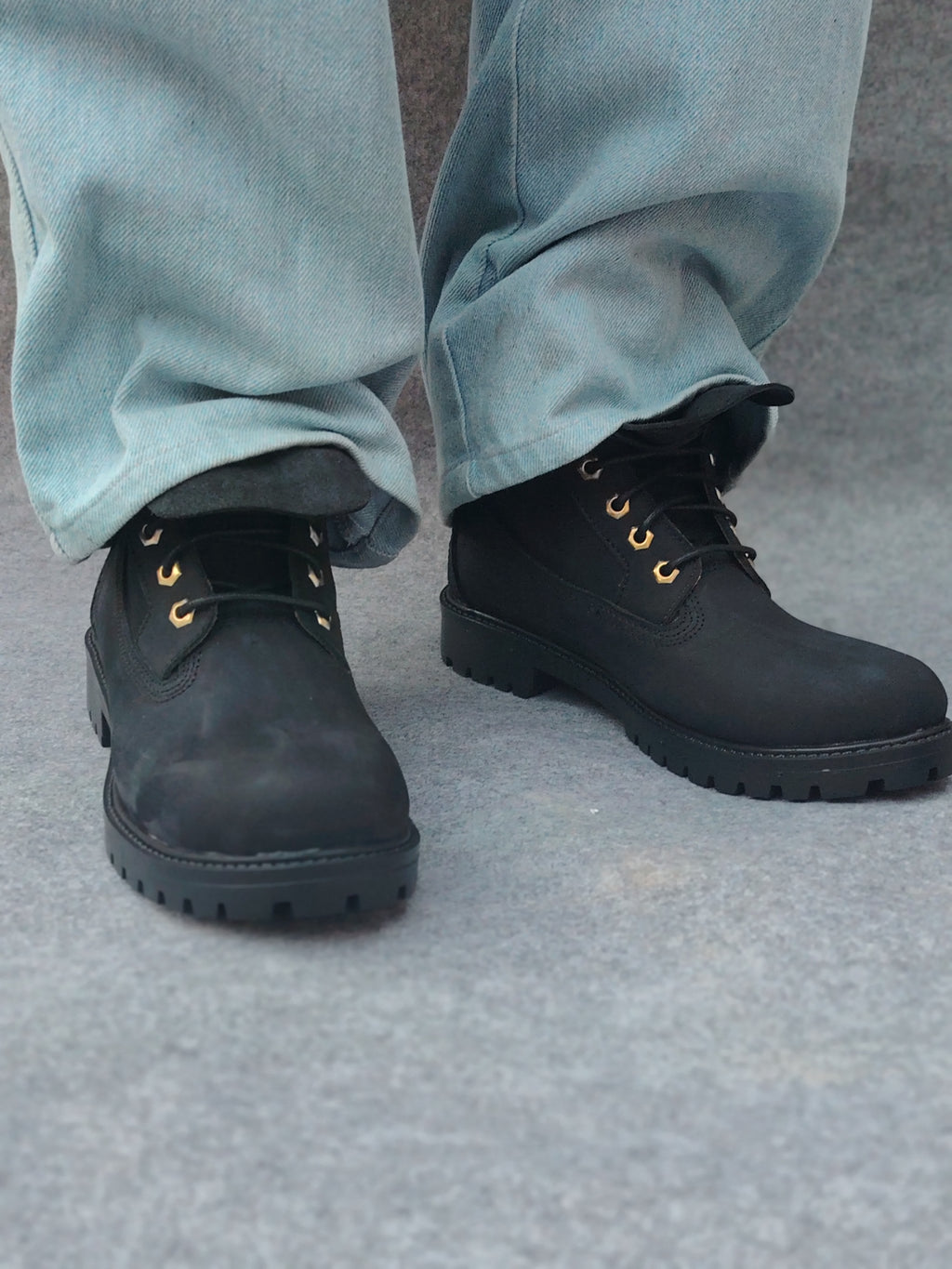 Timber "Black Chamoisette" Genuine Leather