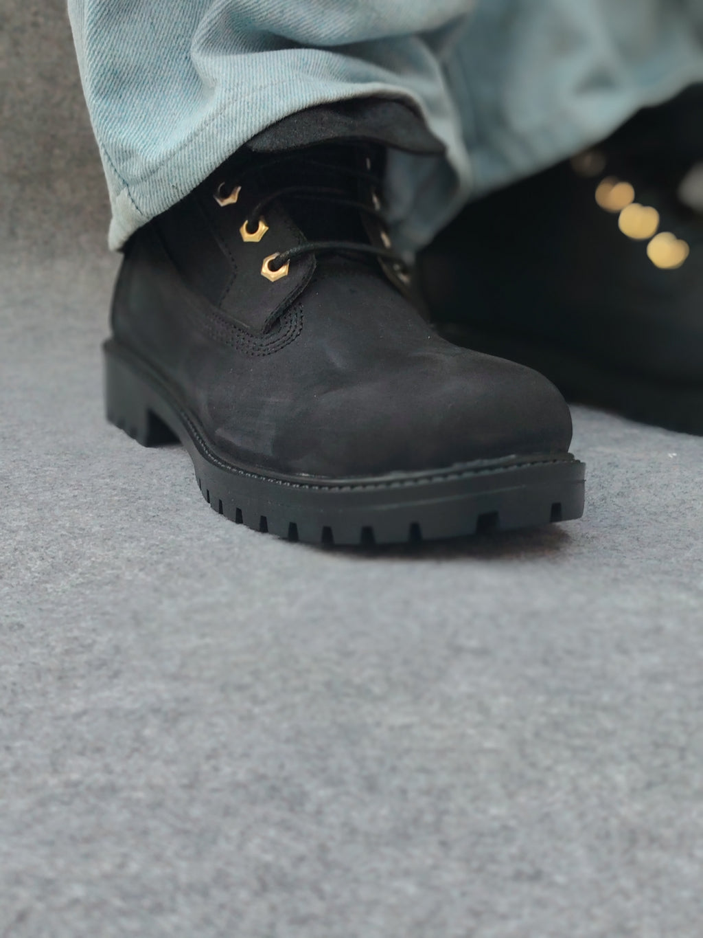 Timber "Black Chamoisette" Genuine Leather