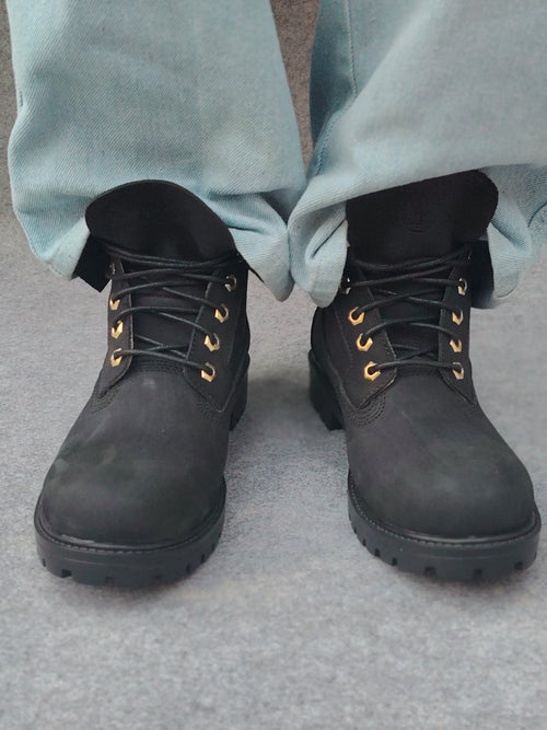 Timber "Black Chamoisette" Genuine Leather