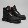Timbos Style Urban Leather Boots "Black Chamoisette"