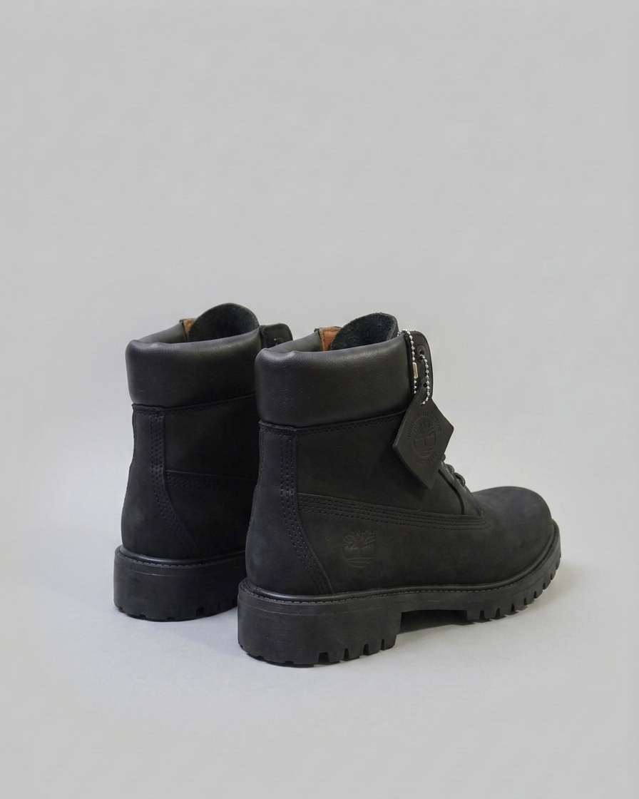 Timbos Style Urban Boots "Black Chamoisette"