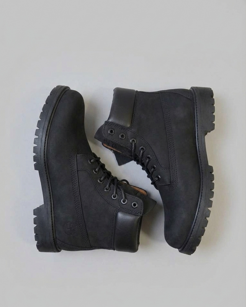 Timbos Style Urban Boots "Black Chamoisette"