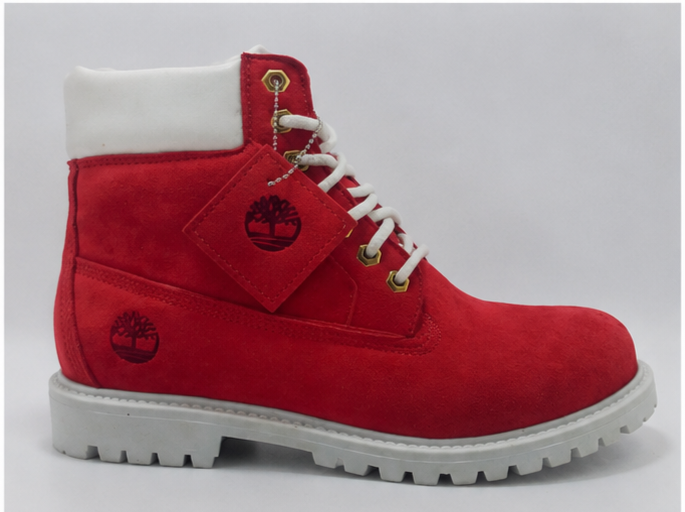 Timbos Style Urban Leather Boots "Red"